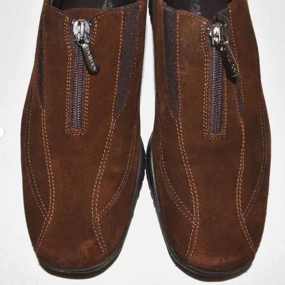 AQUATALIA MARVIN K SZ 7.5 M BROWN SUEDE PLATFORM LOAFERS SHOES - Picture 3 of 6